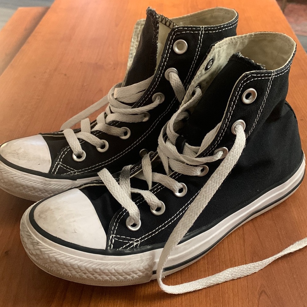Black and White Converse High Tops